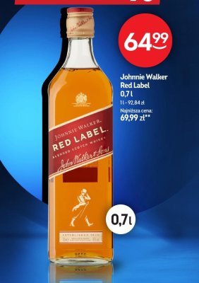 Whisky Johnnie Walker Red Label 0,7l promocja w Żabka