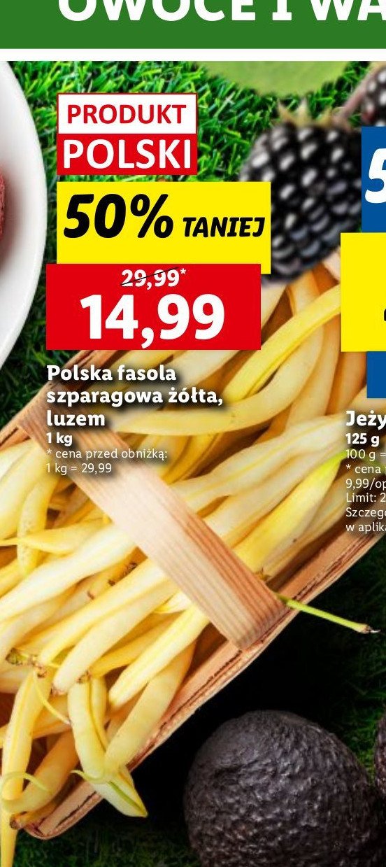 Fasola szparagowa żółta promocja w Lidl