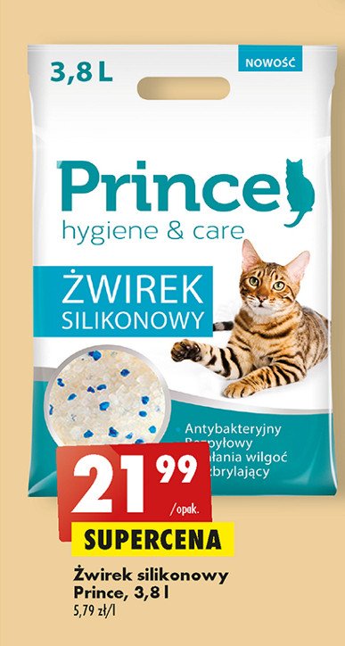 Żwirek silikonowy Prince hygiene & care promocja