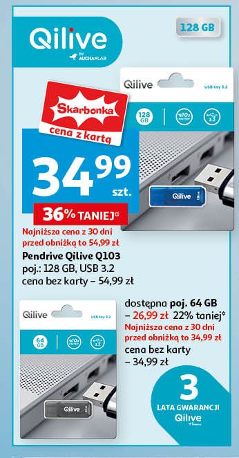 Pendrive q103 128 gb Qilive promocja