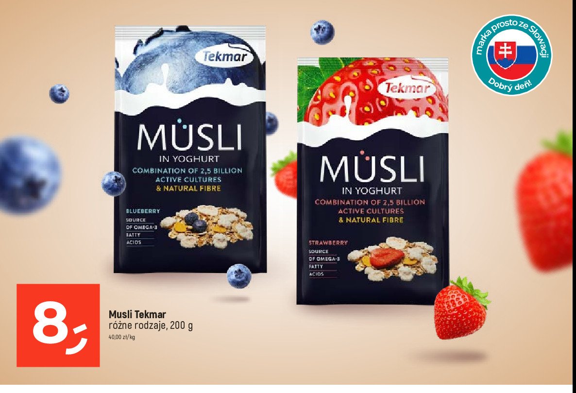 Musli strawberry TEKMAR promocja