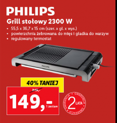 Grill stołowy 2300w Philips promocja