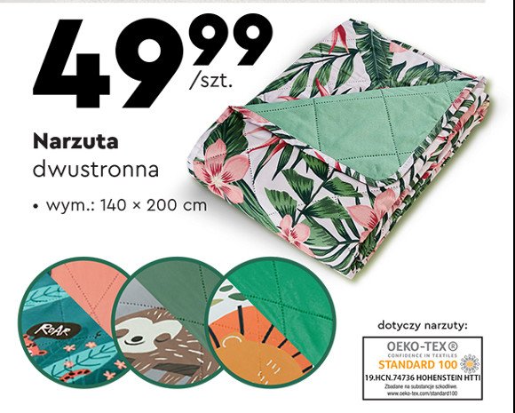 Narzuta 140 x 200 cm dwustronna Smukee kids promocja