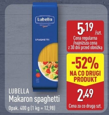 Makaron spaghetti LUBELLA promocja w Aldi