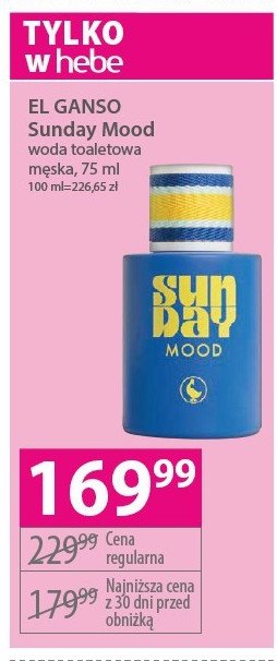 Woda toaletowa El ganso sunday mood promocja