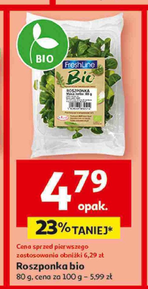Roszponka bio Freshline promocja w Intermarche