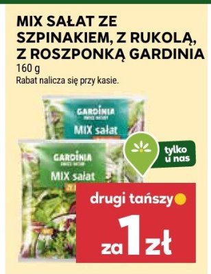 Mix sałat ze szpinakiem, z rukolą, z roszponką Gardinia promocja w Stokrotka