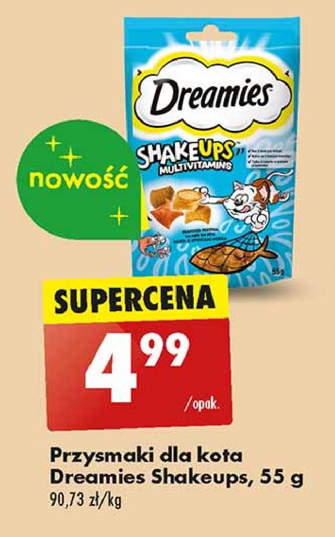 Przysmak dla kota owoce morza Dreamies shake ups promocja