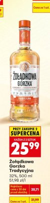 Wódka Żołądkowa Gorzka Tradycyjna 32%, 500 ml promocja w Biedronka