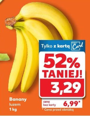 Banany luzem 1 kg promocja w Kaufland