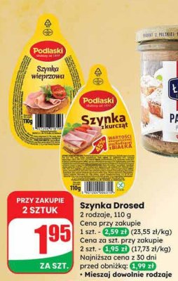 Szynka Drosed promocja w Dino