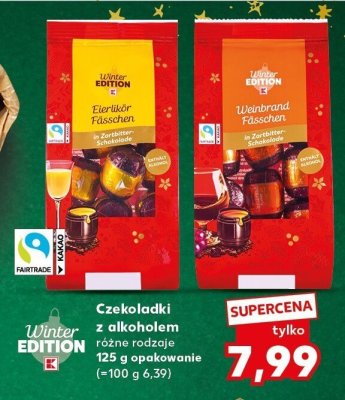Czekoladki Winter Edition z alkoholem różne rodzaje 125 g  promocja w Kaufland