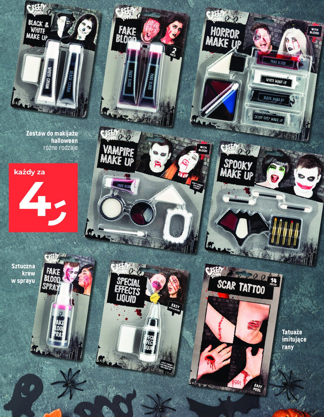Tatua偶e halloweenowe - rany promocja
