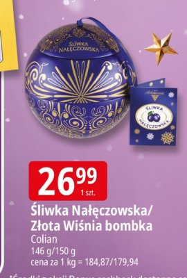 Śliwka Nałęczowska/Złota Wiśnia bombka promocja w Leclerc