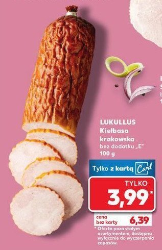 Kiełbasa krakowska bez e Lukullus promocja w Kaufland