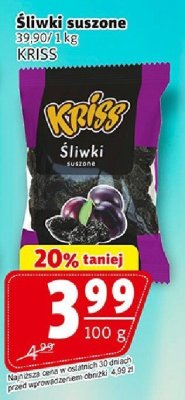 Śliwki suszone promocja w Prim Market