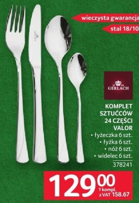 Komplet sztućców Gerlach Valor 24 części promocja w Selgros