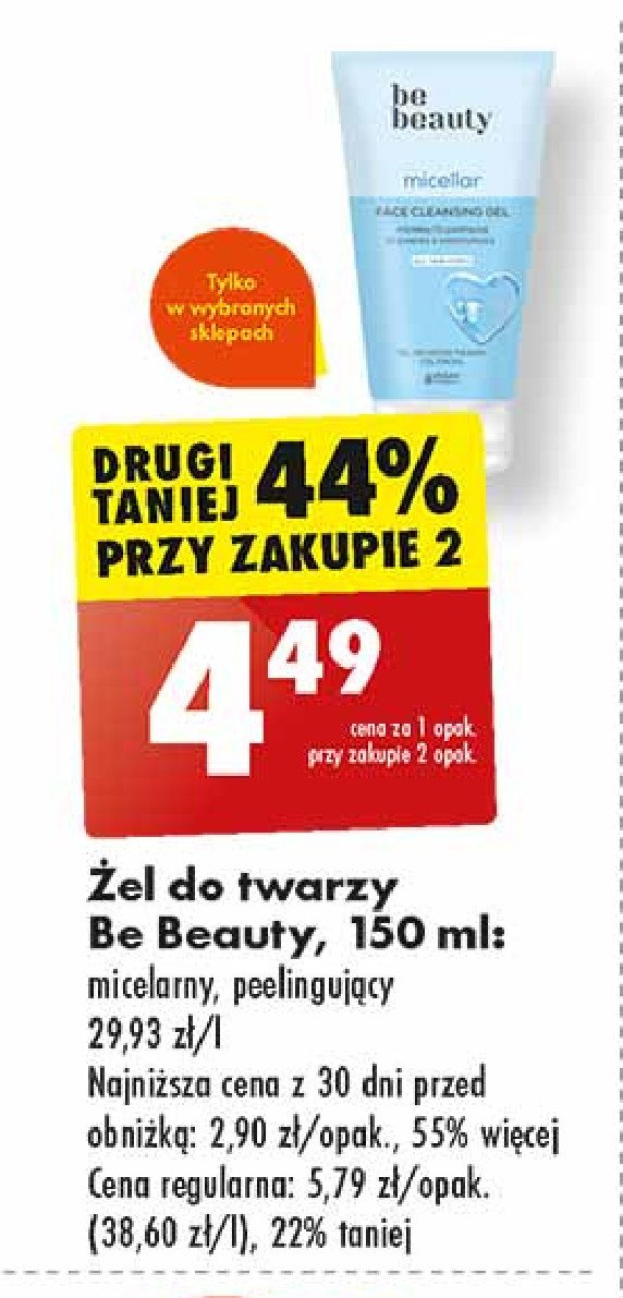 Żel do mycia twarzy peelingujący Be beauty Be beauty care promocja