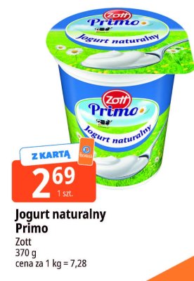 Jogurt naturalny Primo Zott promocja w Leclerc