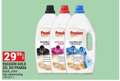 Żel do prania PASSION GOLD black, color lub uniwersalny promocja w Merkury Market
