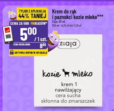 Krem do rąk i paznokci kozie mleko  promocja w POLOmarket
