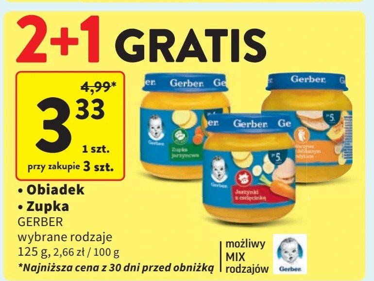 Obiadek jarzynki z cielęcinką Gerber promocja