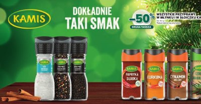 Przyprawy Kamis w młynku i w słoiczku promocja w Stokrotka