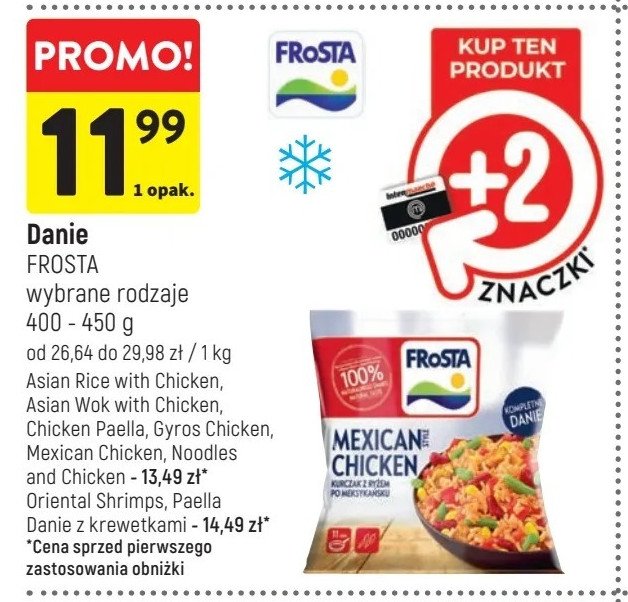 Noodles & chicken Frosta promocja