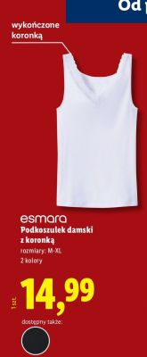 Podkoszulek damski esmara z koronką promocja w Lidl