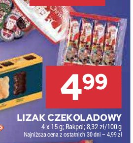 Lizak czekoladowy mikołaj Rakpol promocja