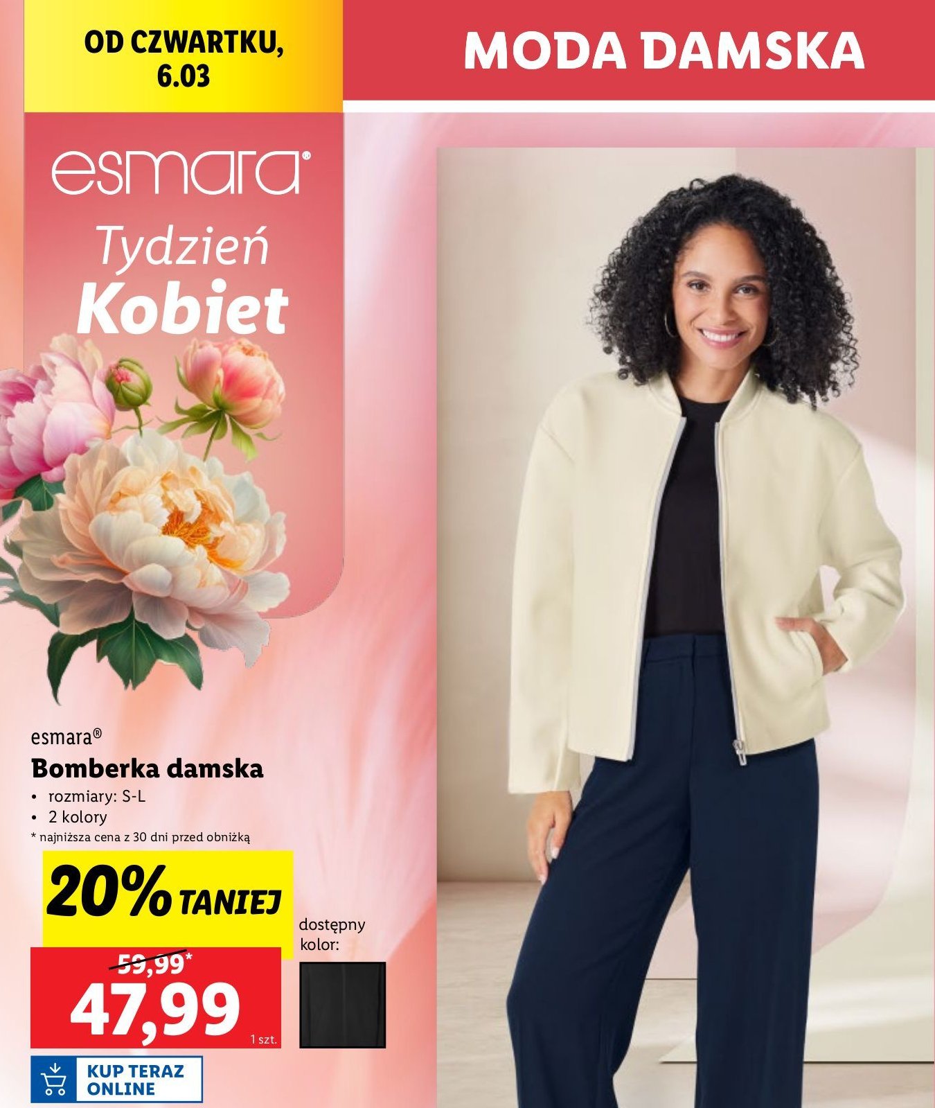 Bomberka damska 36-44 Esmara promocja w Lidl