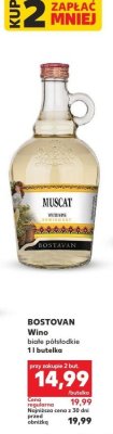 Wino Bostovan białe półsłodkie 1 l butelka promocja w Kaufland