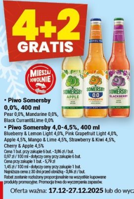Piwo Somersby 0,0%, 400 ml promocja w Twój Market