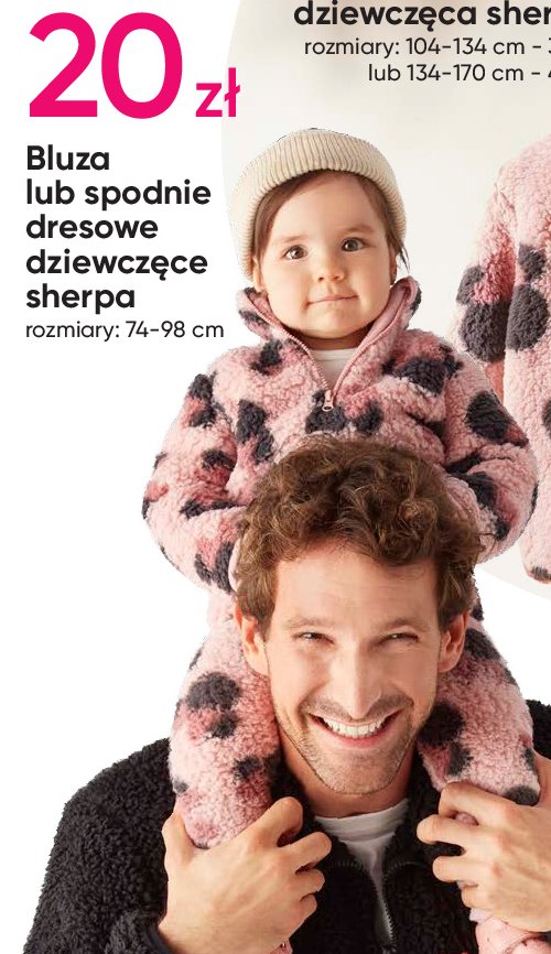 Spodnie dresowe dziewcz臋ce sherpa 74-98 promocja