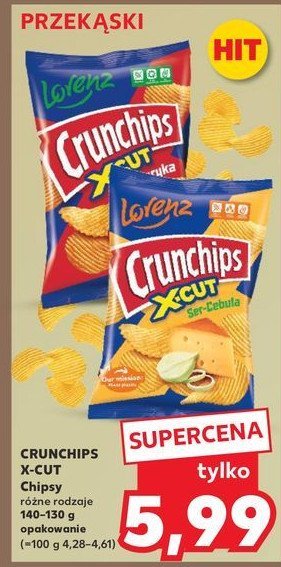 Chipsy paprykowe Crunchips x-cut promocja