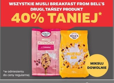 Wszystkie musli Breakfast From Bell's DRUGI -40% promocja w Netto