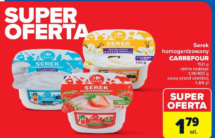 Serek truskawka Carrefour promocja