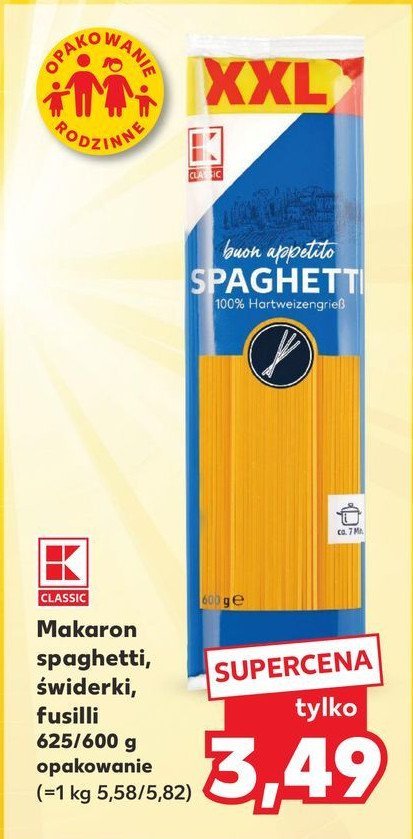 Makaron fusilli K-classic promocja