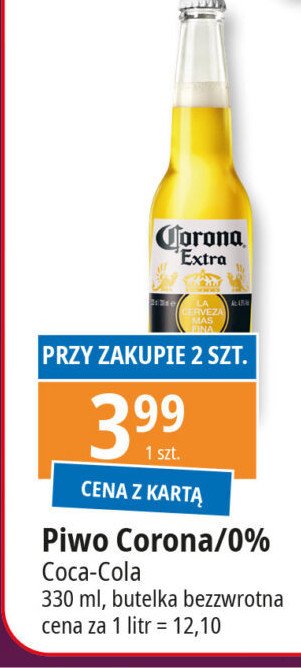 Piwo Corona cero promocja w Leclerc