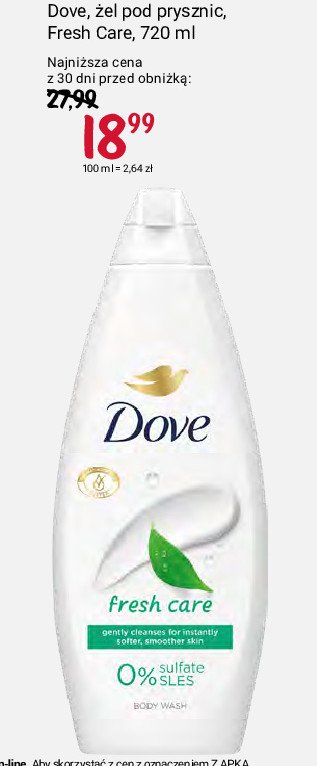 Zel pod prysznic DOVE REFRESHING promocja