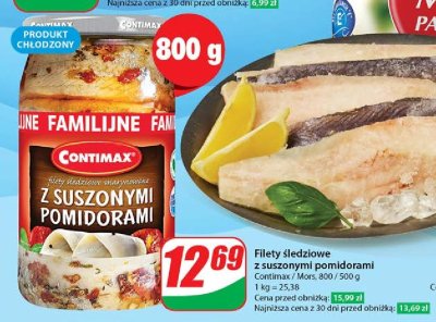 Filety 艣ledziowe z suszonymi pomidorami Contimax promocja