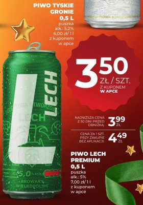 Piwo Tyskie Gronie 0,5 L promocja w Duży Ben