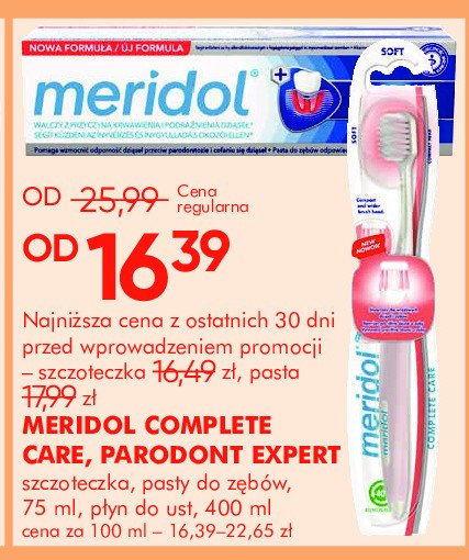 Szczoteczka do zębów complete care sensitive gums & teets Meridol promocja