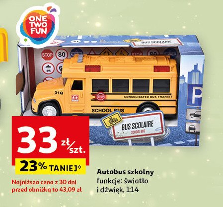 Autobus One two fun promocja w Auchan