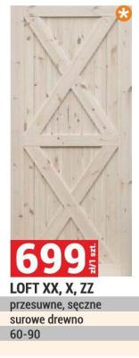 Drzwi LOFT XX, X, ZZ przesuwne, sęczne promocja w Merkury Market