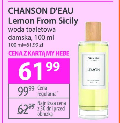 Woda toaletowa Chanson d'eau lemon promocja