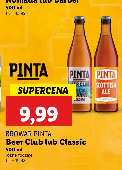 Piwo scottish ale Pinta promocja w Lidl
