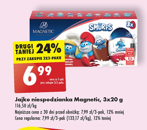 Jajka niespodzianki smurfs Magnetic promocja