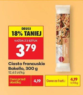 Ciasto francuskie Bakella promocja w Biedronka