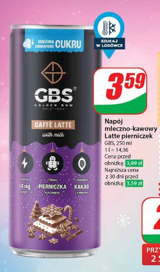 Kawa caffe latte piernikowa Gbs promocja